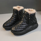 Damen Warmgefütterte Winterstiefel mit praktischem Reißverschluss und rutschfester Sohle R&B