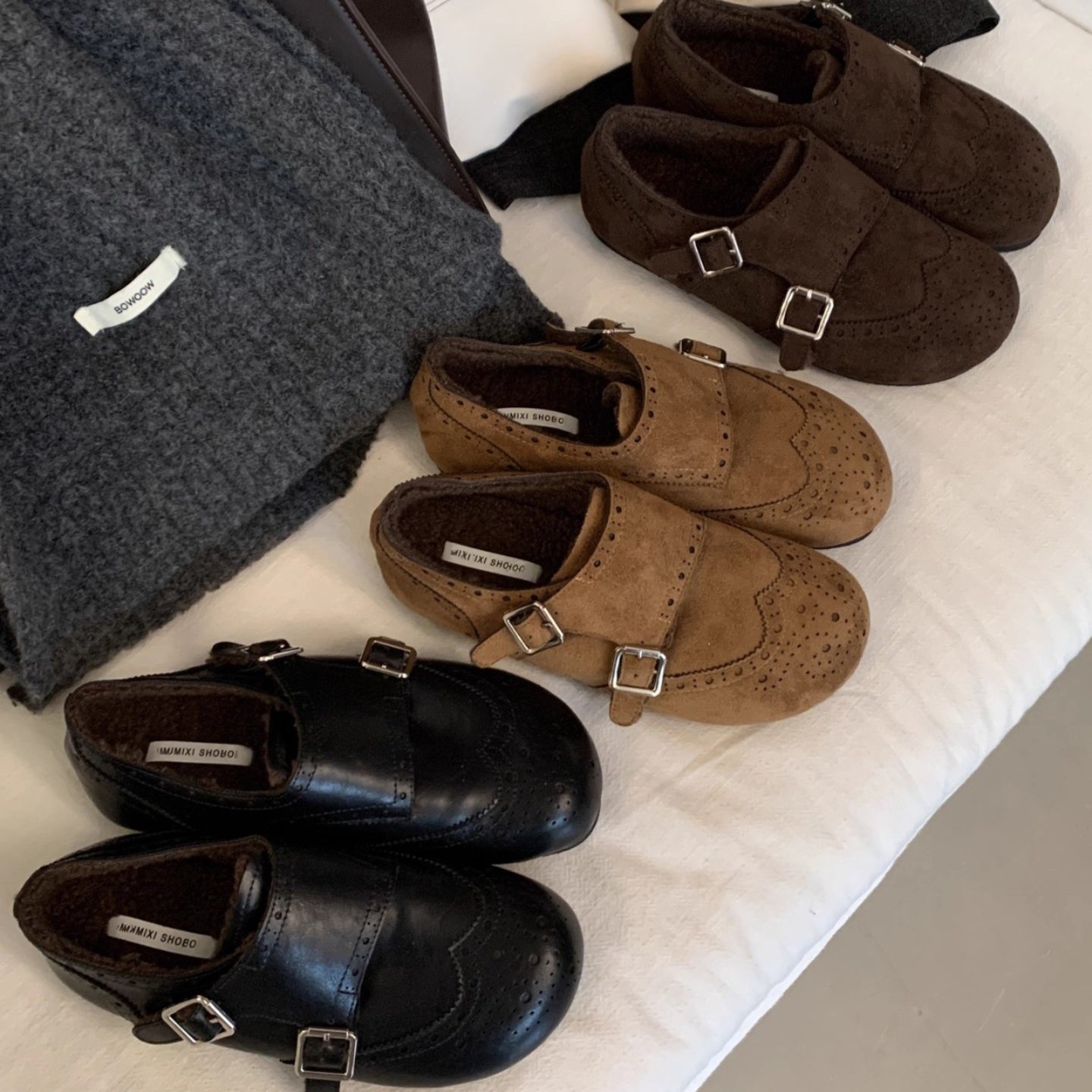 Damen Mokassins mit doppeltem Riemen und softer Innensohle R&B