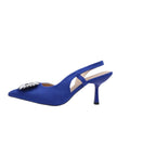 Damen Slingback High Heel Sandalen mit dekorativem Schmuckelement und elegantem Design