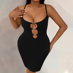 Damen figurbetontes Abendkleid mit Herz-Ausschnitt und verstellbaren Trägern R&B