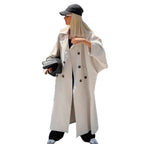 Damen Oversized Trenchcoat mit kreativem Schnitt und einzigartigen Details R&B