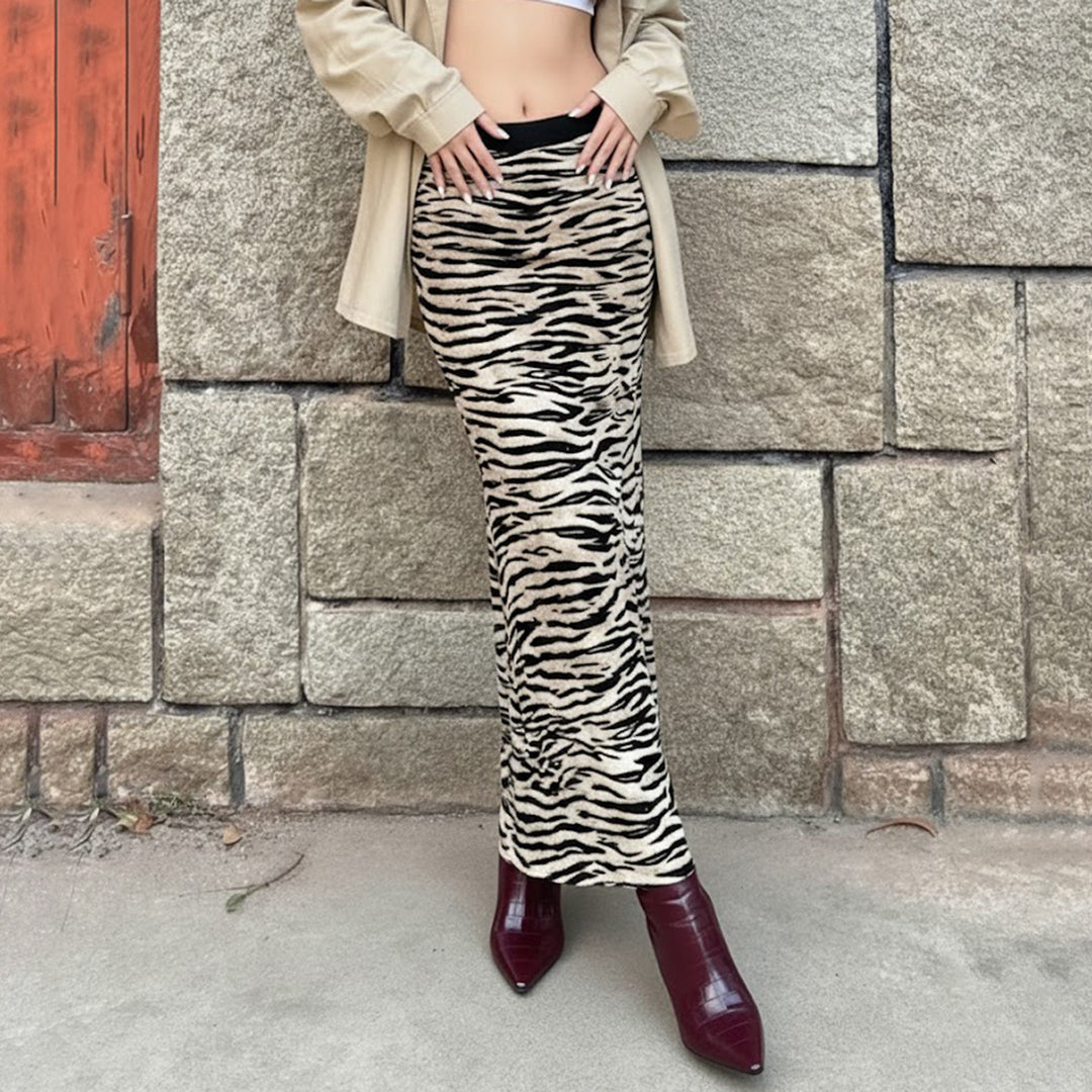 Damen Schicker Maxi-Rock mit Rüschendetails und floralen Mustern R&B