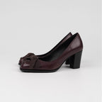 Damen elegante Pumps mit modischer Schleifenapplikation
