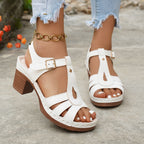 Damen elegante Sandalen mit Absatz R&B