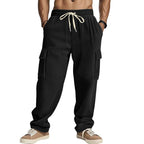 Herren Cargo-Hose mit gestreiftem Design und praktischen Seitentaschen R&B