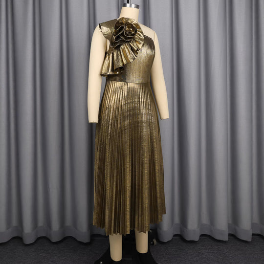 Damen Glamouröses und plissiertes Abendkleid R&B