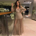 Damen Elegantes Transparenzkleid mit glanzvollen Akzenten R&B