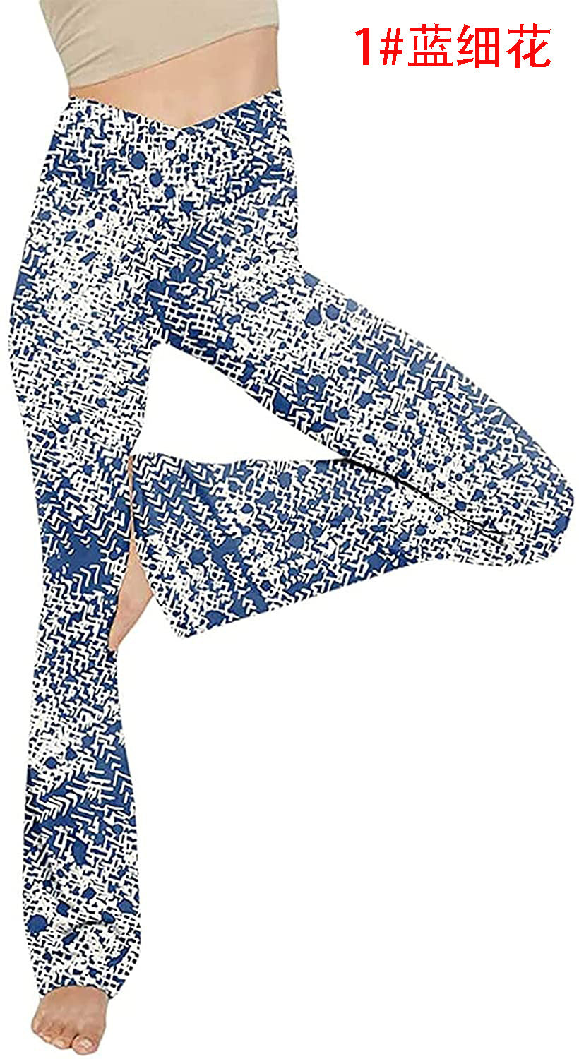 Damen Bootcut Yoga-Hose aus elastischem Material mit hohem Bund R&B