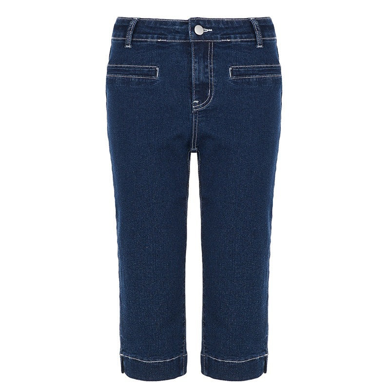 Damen klassische Jeans im Komfortschnitt mit turn-up Saum R&B