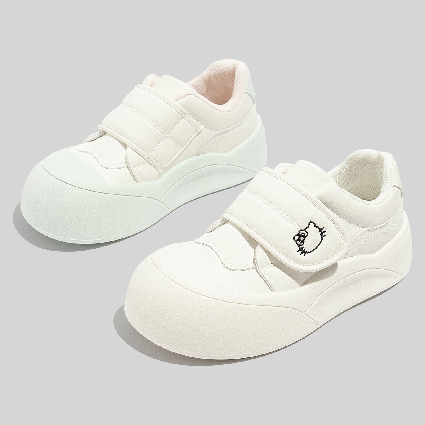 Damen Sneaker mit Klettverschluss und charmantem Tiermotiv