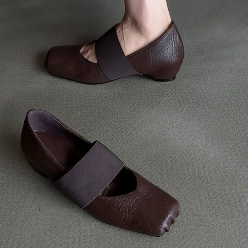 Damen elegante Flachschuhe mit praktischem Riemendesign R&B