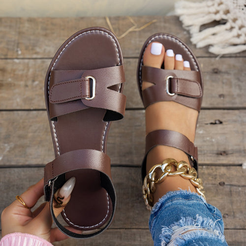 Damen Riemchen-Sandalen mit verstellbarem Schnallenverschluss R&B