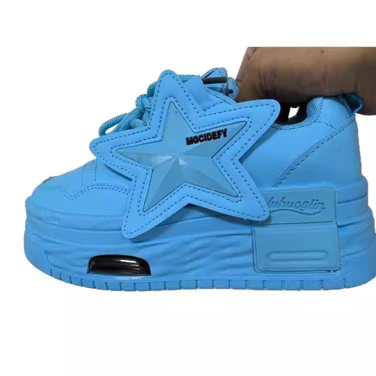 Damen Chunky Sneakers mit innovativem Dämpfungssystem und modischem Sternen-Design R&B
