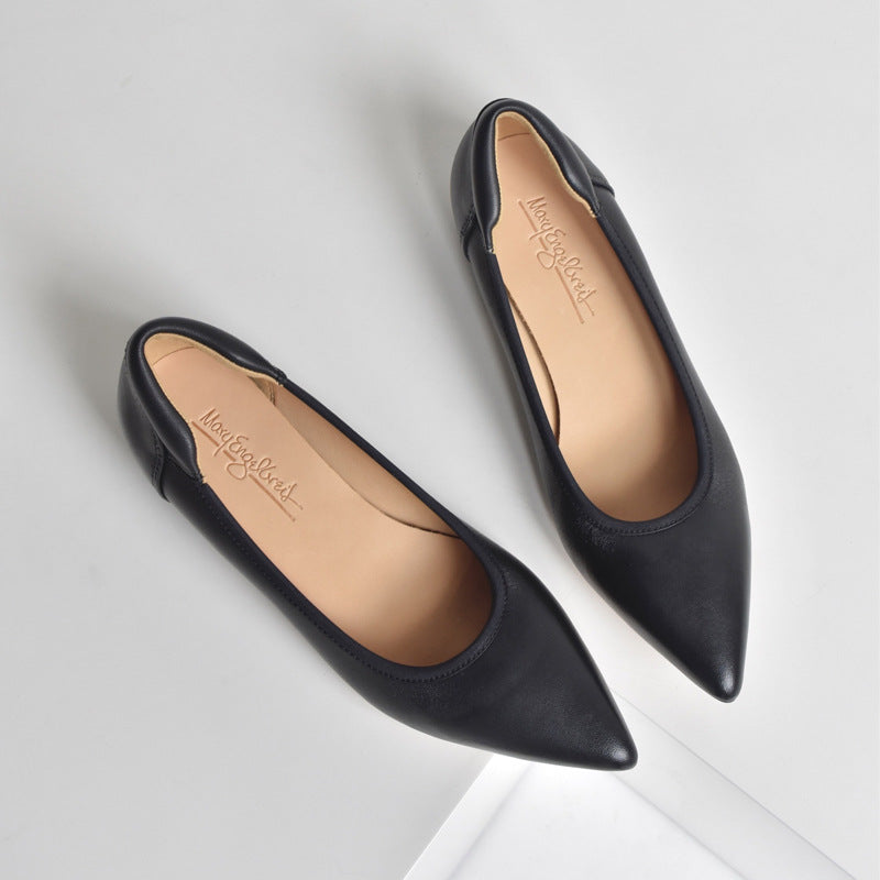 Damen elegante spitz zulaufende Ballerinas mit weichem Fußbett