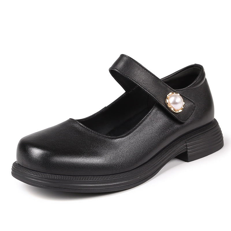 Damen Elegante Mary Jane Ballerinas mit modischem Riemen und bequemem Fußbett R&B