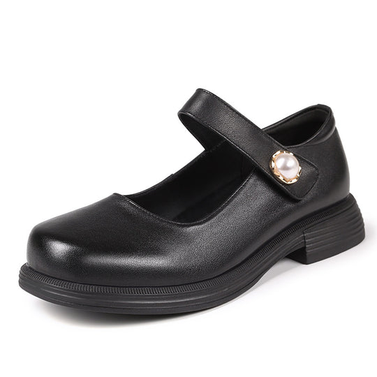 Damen Elegante Mary Jane Ballerinas mit modischem Riemen und bequemem Fußbett R&B