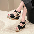 Damen Wedge-Sandalen mit modischem Riemchen und ergonomischer Sohle R&B