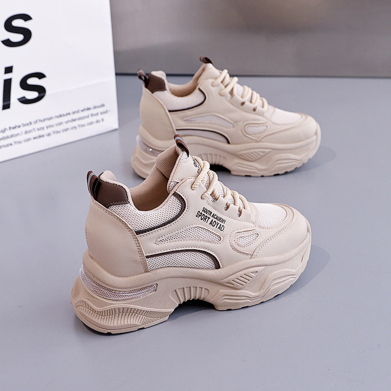 Damen Modische Sneakers mit dicker Plattform und atmungsaktiver Oberseite R&B