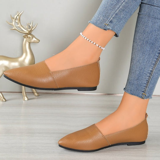 Damen Ballerinas mit elegantem Schnitt und hochwertiger Lederoberfläche R&B