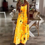 Damen Maxikleid mit elegantem floralem Druck und modischem Schnitt R&B
