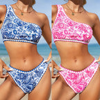 Damen Einseiter Bikini mit floralen Mustern und modernem Schnitt R&B