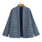 Damen Kimono-Jacke mit elegantem Muster und lockerer Passform R&B