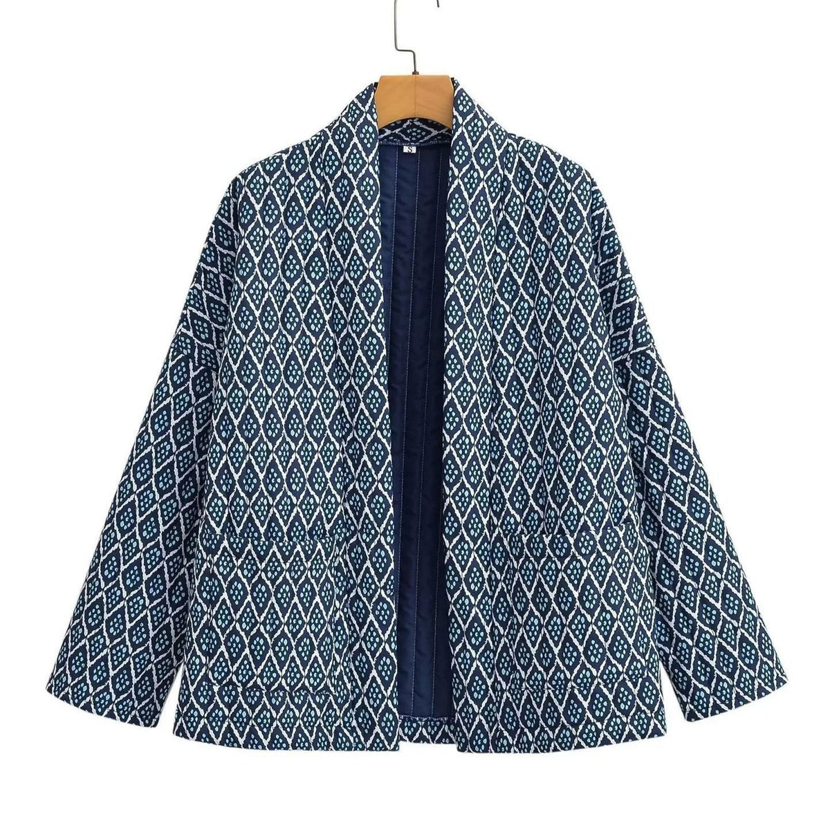 Damen Kimono-Jacke mit elegantem Muster und lockerer Passform R&B