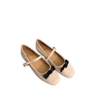 Damen elegante Ballerinas mit modischem Mary Jane-Riemchen und Schleifenverzierung R&B