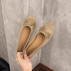 Damen Ballerina-Schuhe mit modischer Schleifenverzierung und komfortablem Fußbett R&B