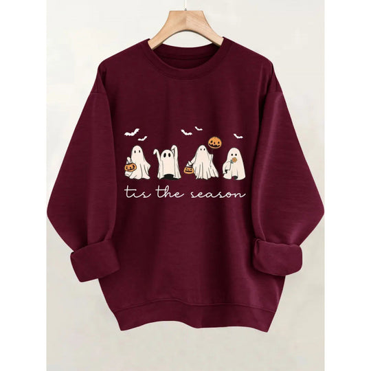 Damen Sweatshirt mit verspielt gruseligem Motiv R&B