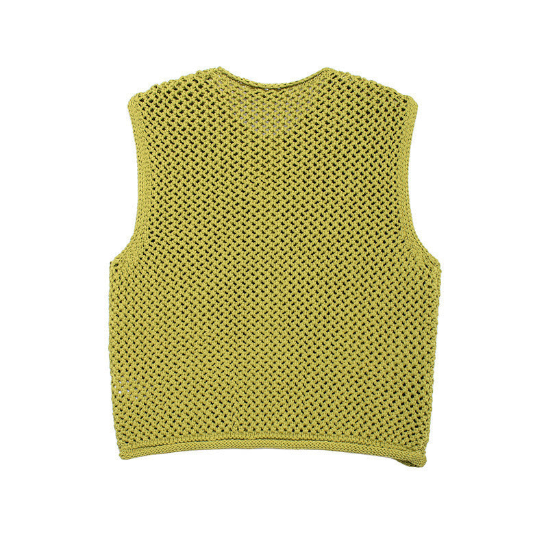 Damen Strickweste mit Knopfdetails und praktischen Taschen R&B