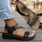 Damen Komfortable Sandalen mit verstellbaren Riemen und ergonomischem Fußbett R&B