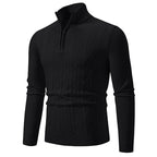 Herren eleganter Rollkragenpullover mit Zopfmuster und hohem Kragen R&B