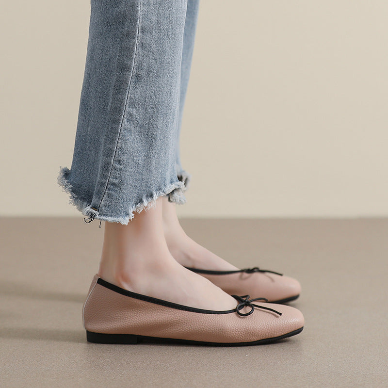 Damen Ballerinas mit elegantem Schleifenakzent und hochwertigem Obermaterial