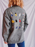 Damen pullover mit bunten Stickmotiven und lässigem Schnitt R&B