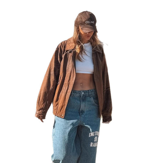 Damen lässige Wildlederjacke R&B
