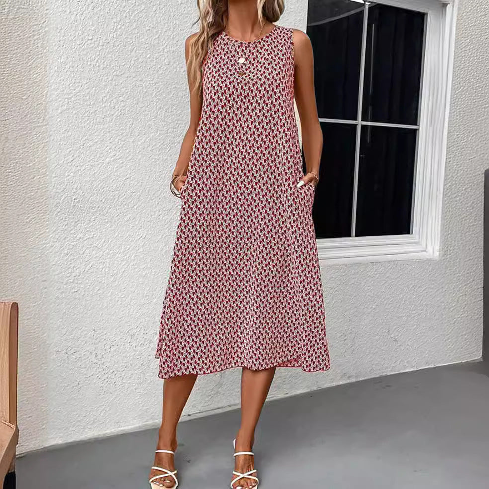 Damen lässiges Midi-Kleid mit asymmetrischem Schnitt und raffinierten Akzenten R&B
