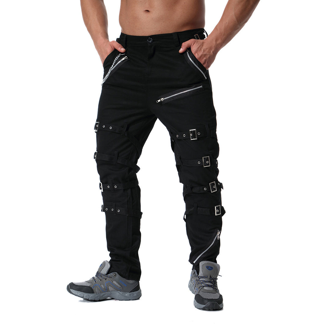Herren Cargo-Hose mit vielseitigem Schnitt und auffälligen Schnallen R&B