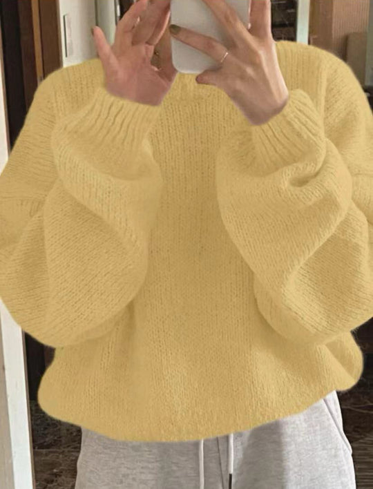 Damen Kuscheliger Strickpullover mit weitem Schnitt und klassischen Rippdetails R&B