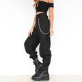 Damen Baggy-Hose mit Kettendetails und komfortablem Bund R&B