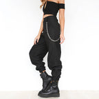 Damen Baggy-Hose mit Kettendetails und komfortablem Bund R&B
