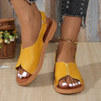 Damen Komfortable Sandalen im offenen Design mit geflochtenem Absatz R&B
