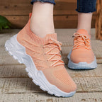 Damen Freizeitsneakers mit atmungsaktivem Strickoberteil und dämpfender Sohle R&B