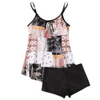 Damen lässiger Strandtop mit Shorts R&B