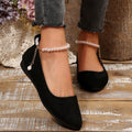 Damen Elegante und bequeme Ballerinas mit Perlenschmuck R&B