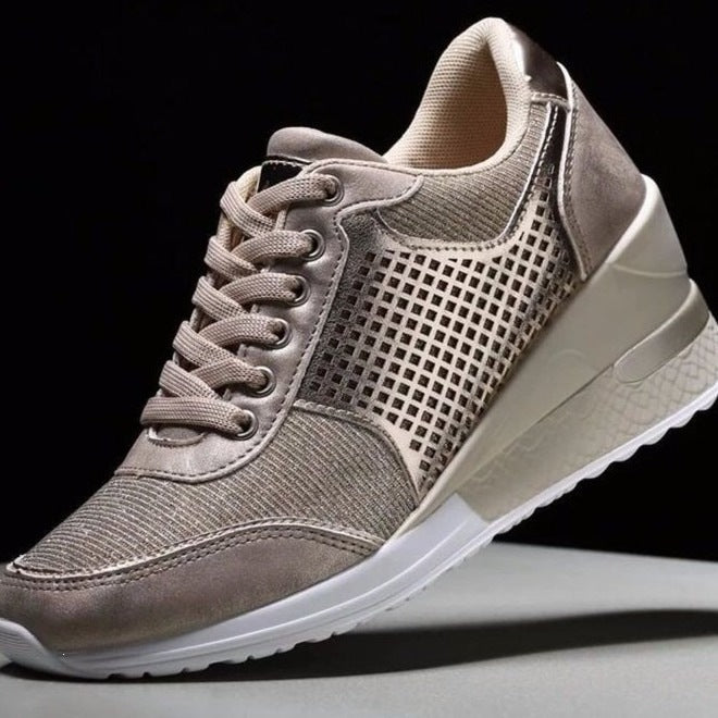 Damen Sportliche Sneaker mit atmungsaktivem Mesh-Einsatz R&B