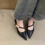 Damen elegante Mary Jane Pumps mit modischen Strassakzenten R&B
