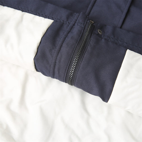 Damen gesteppte Übergangsjacke mit kontrastierendem Kragen und praktischen Taschen R&B