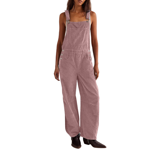 Damen Latzhose Cord weit geschnitten