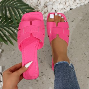 Damen Bequeme Slide-Sandalen mit trendigem Querriemen R&B
